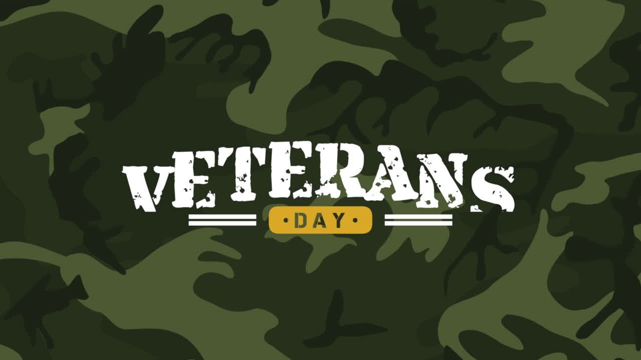 군사 배경에 애니메이션 텍스트 재향 군인의 날 1