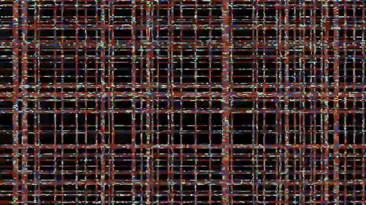 Abstract Digital Glitch Pattern with Moving Grid Lines