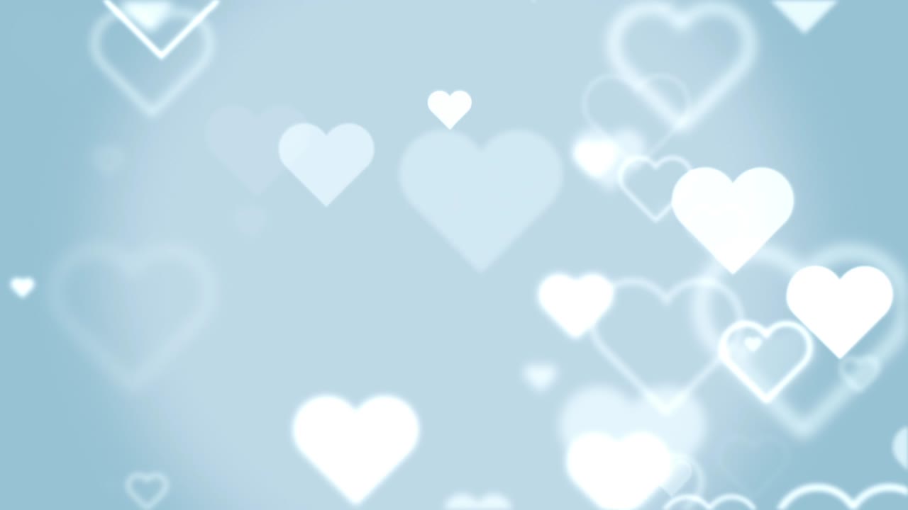 corazones de bucle de lluvia