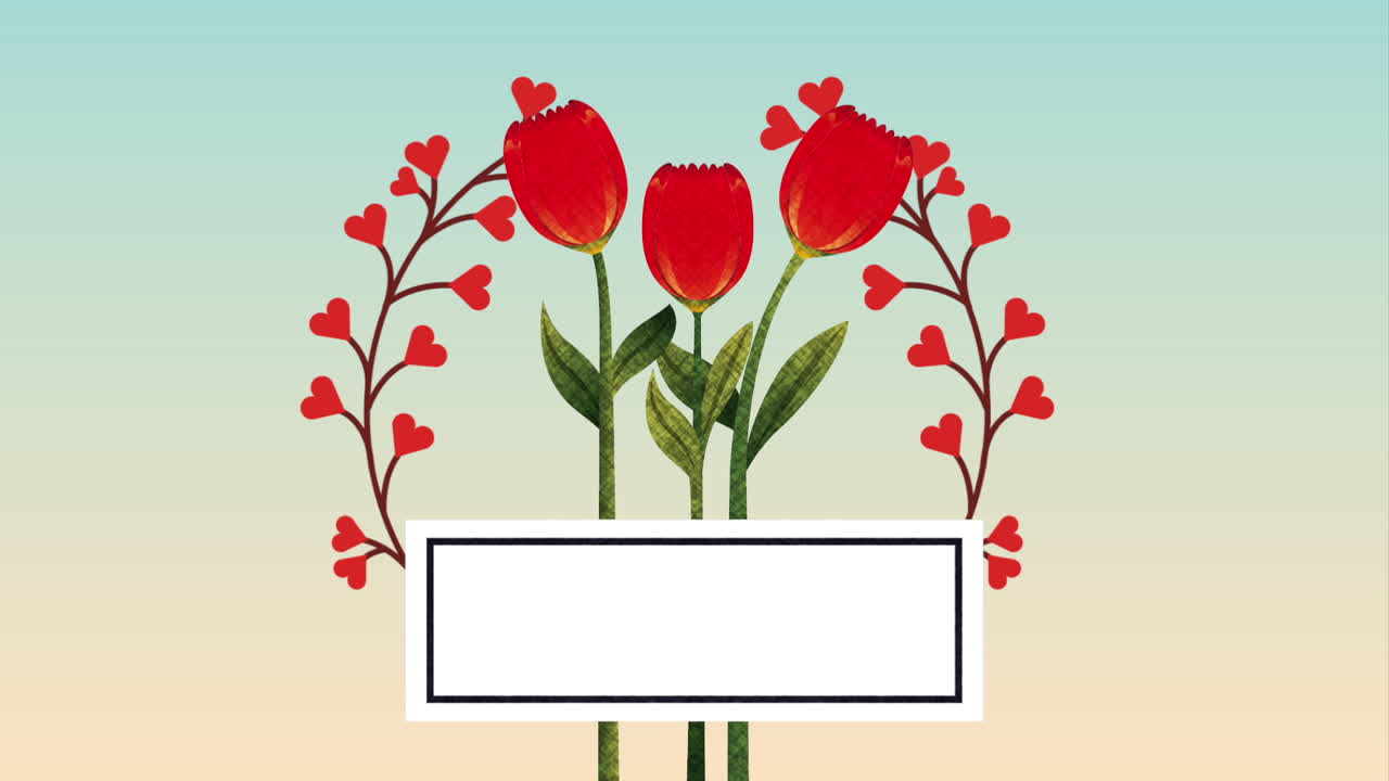 design decorazione floreale, Animazione video HD1080