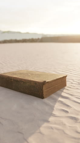 old book in the desert