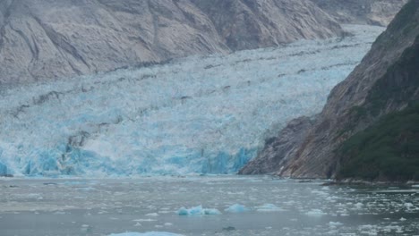 dawes glacier, endicott arm fjord, alaska, sailing close to the glacier.