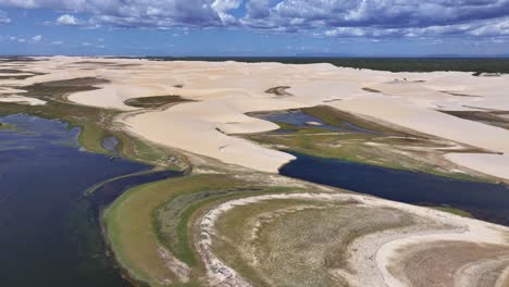 lencois piauienses at luis correia in piaui brazil. nature small sheets. portinho lagoon. lencois piauienses at luis correia. winding sand dunes. rainwater lakes. tropical travel