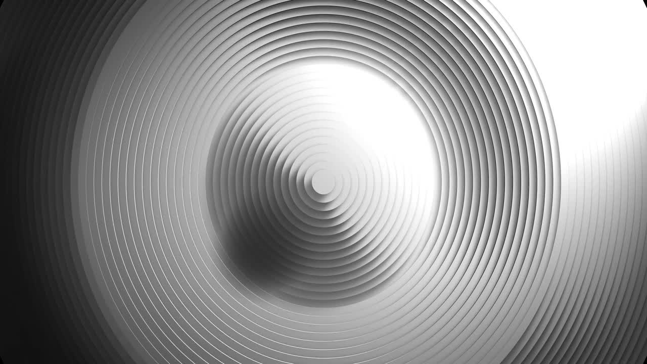 Animation of grey circles moving on seamless loop