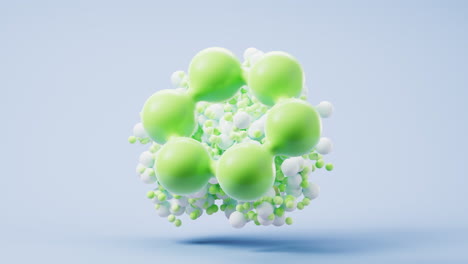 Biological organic protein structure and molecules, 3d rendering.