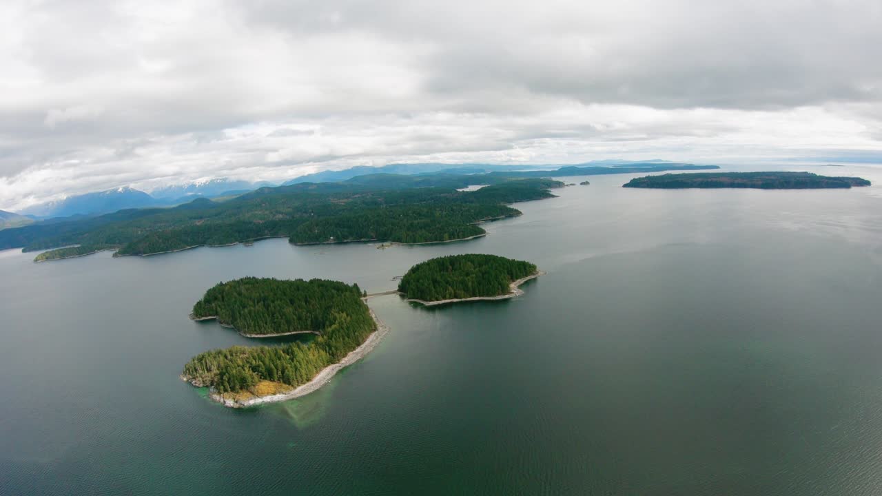 코르테스 섬 헬리터 비행 항공 각도 브리티시 컬럼비아 bc 해안 해역