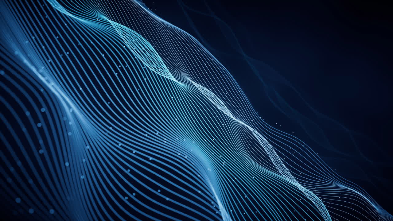 Flowing wave lines, curve pattern, 3d rendering.