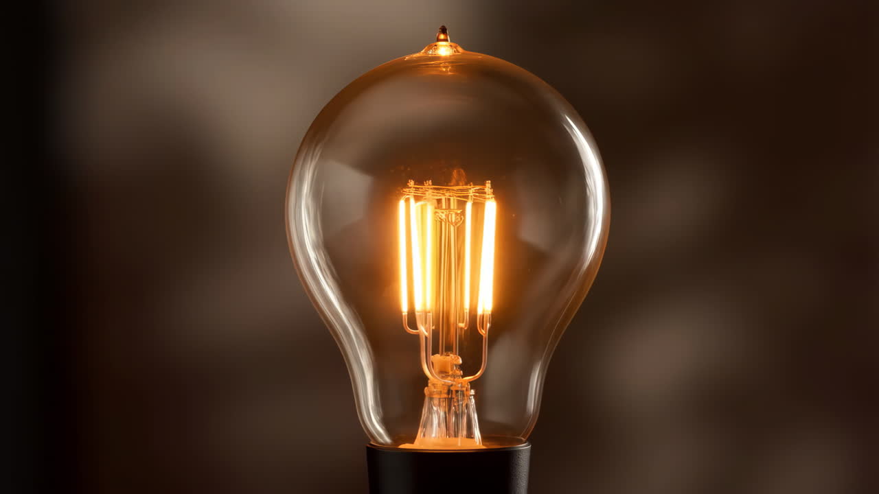Illuminated LED Filament Light Bulb