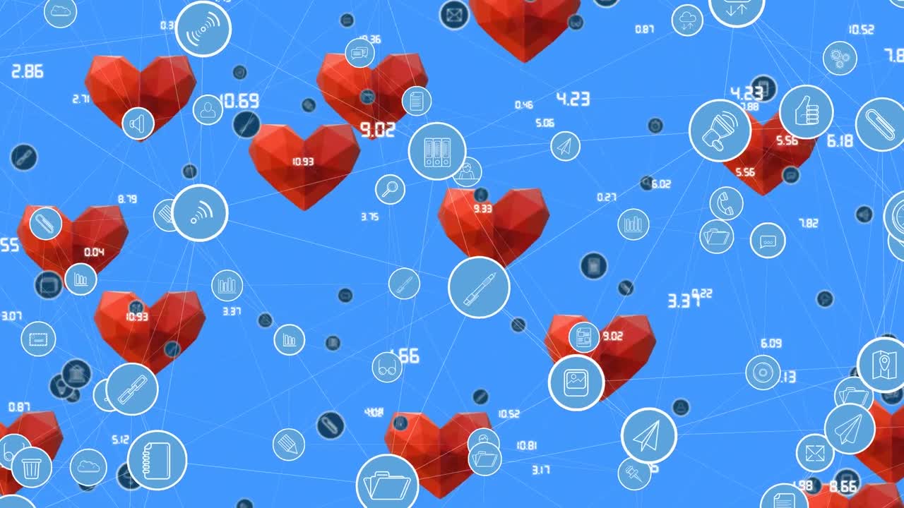 비즈니스 사람들 3 크리스마스 플래시에 대한 아이콘과 연결 네트워크의 애니메이션