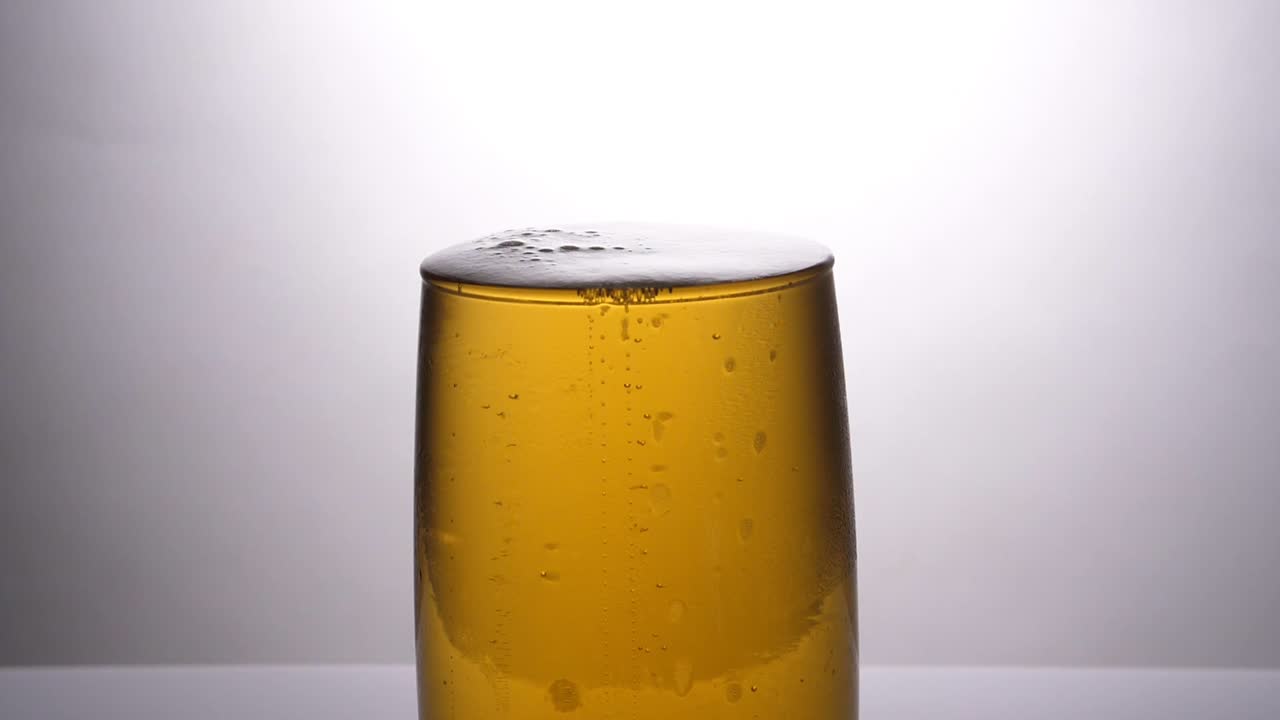 Beer In Glass Commercial, Slow Motion