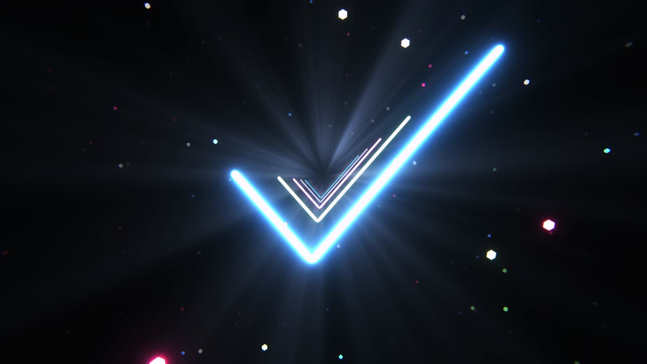 video en 4k de señales abstractas hechas en fondo negro.