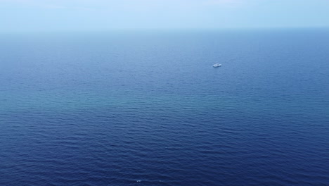 drone view of a blue ocean