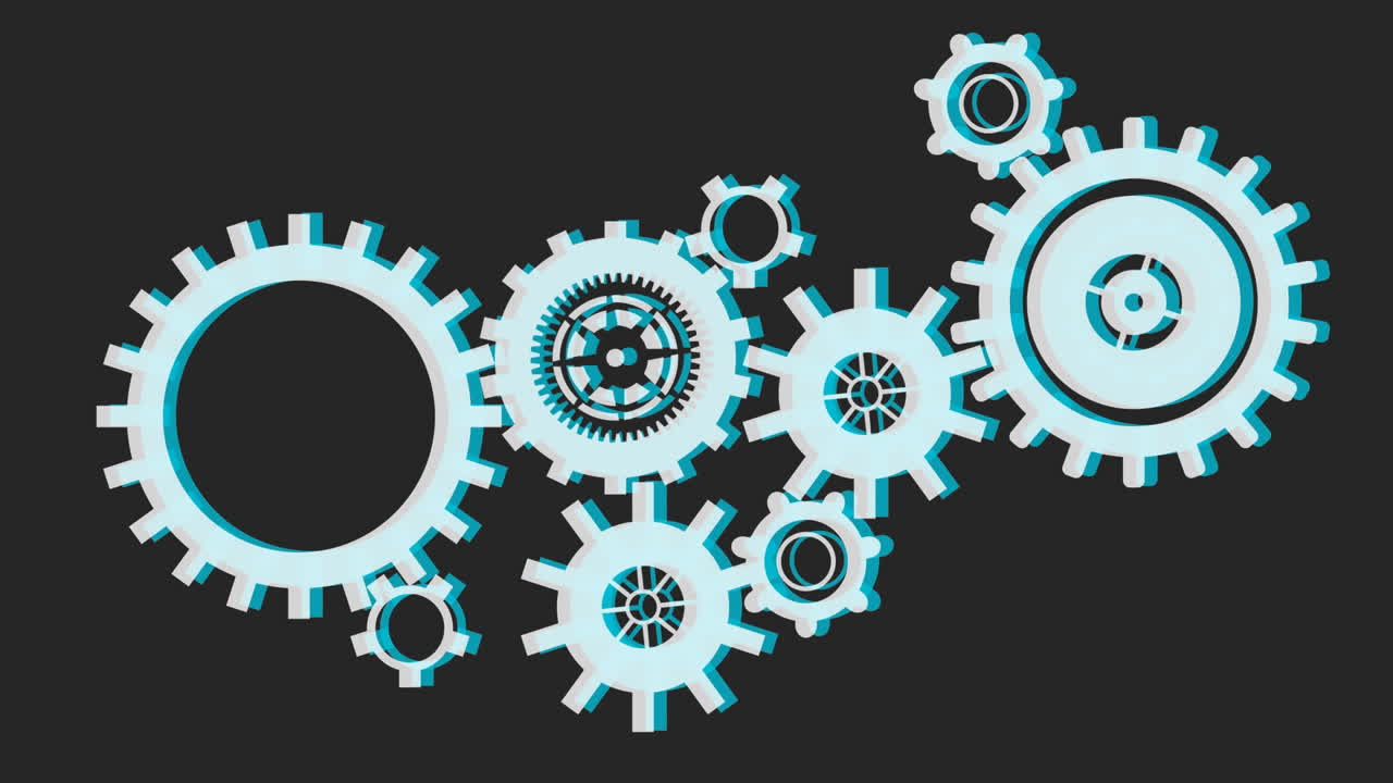 compuesto digital de engranajes industriales en 3d