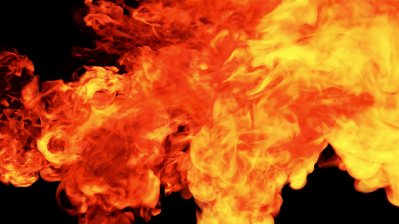 Fire and Explosion Slow Motion with Alpha Channel Transparent Background