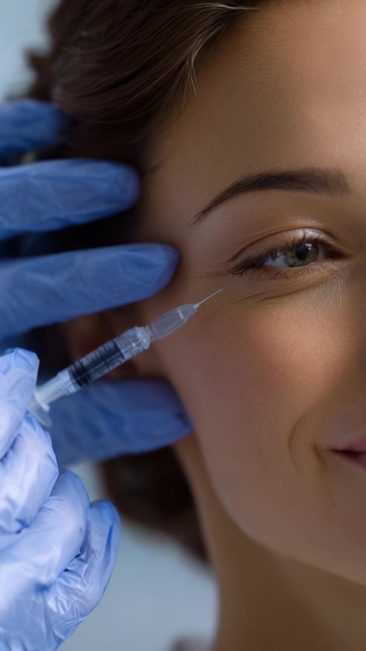 Uno sguardo ravvicinato agli iniettabili cosmetici: L'arte e la precisione dell'estetica facciale durante una sessione di trattamento di bellezza per migliorare i lineamenti e ripristinare la giovinezza