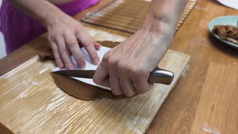 making gingerbread cookies