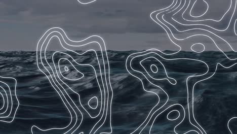 animation of moving shapes over sea