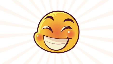 emoticon lindo animación de personaje de cara feliz