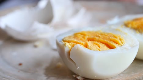 Close-up-of-bowel-egg-in-a-bowl-on-table-,