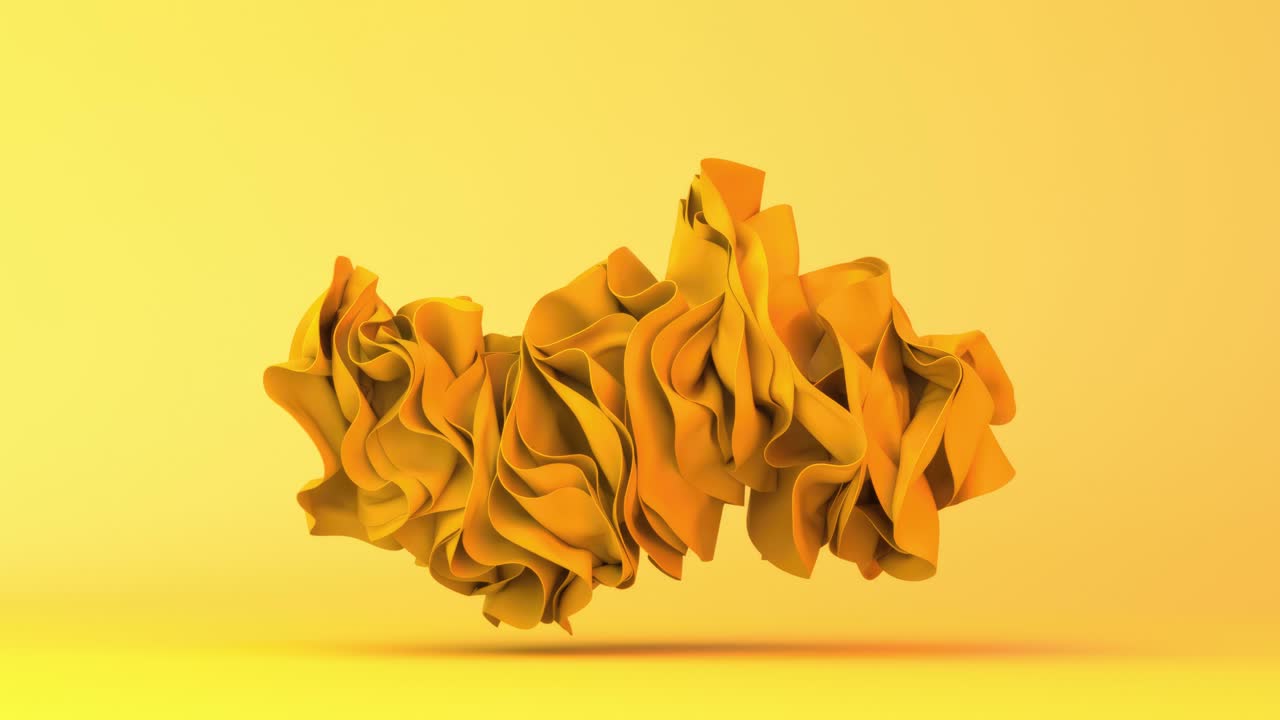 renderizado en 3d de color amarillo abstracto