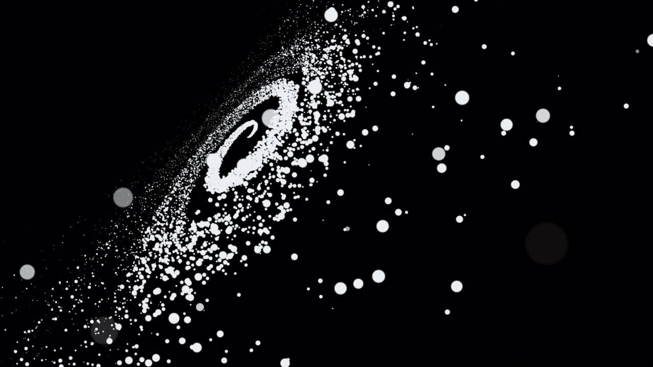 летающий через движущиеся частицы, спиральная галактика, абстрактный фон