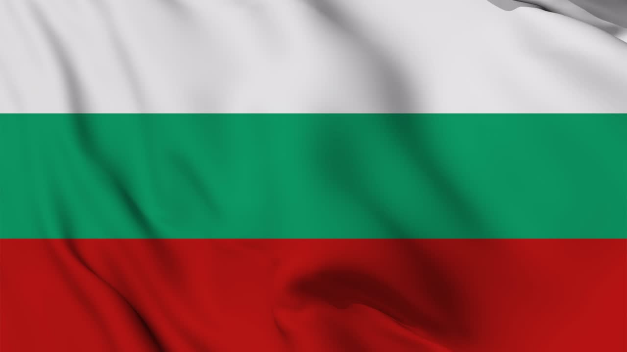 Bulgarische Flagge nahtlos wehende Animation