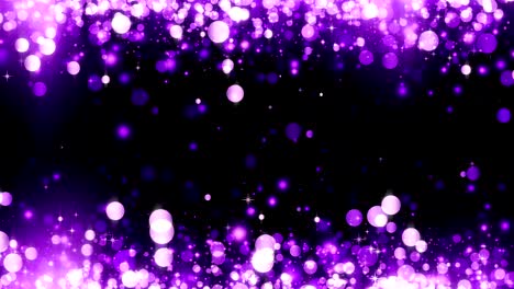 fondo con partículas magenta brillantes. partículas brillantes. hermoso fondo de luz bokeh. confeti magenta brillando con una luz brillante mágica. bucle sin costuras