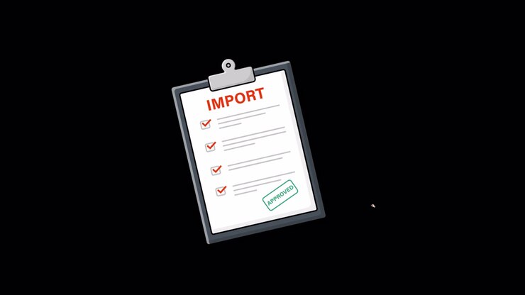 Animated Clipboard with Import Document and Approved Stamp