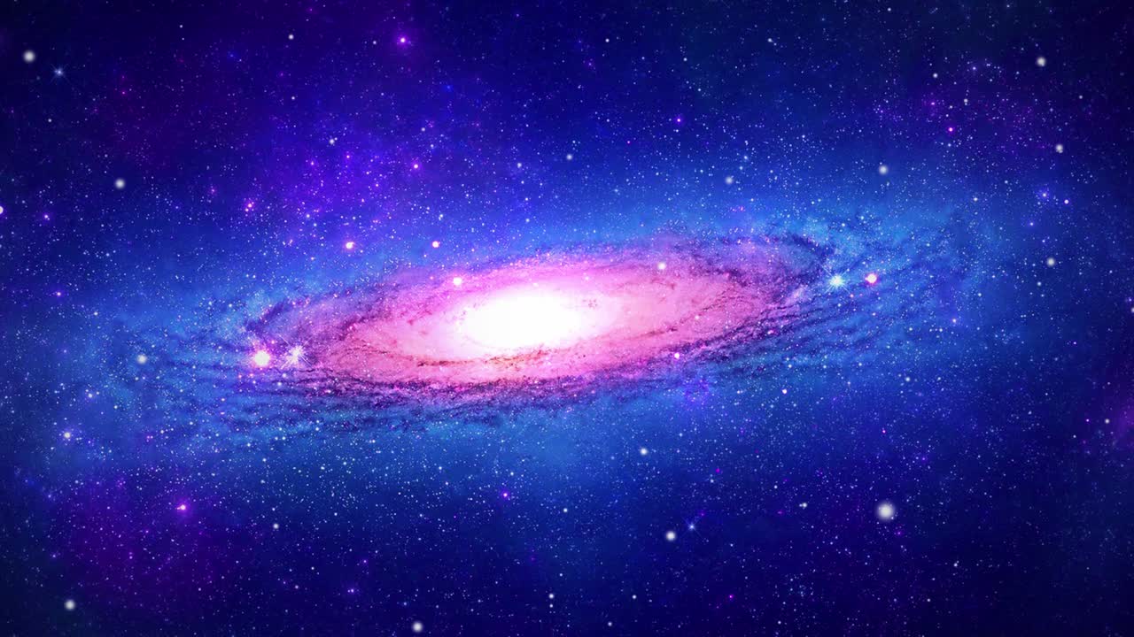 Journey Through spiral Galaxy in the Universe Through the Stars Loop Animation Background.