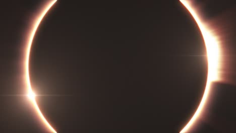 close-up of total solar eclipse ring of fire