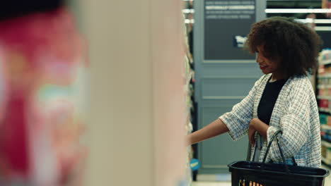 woman shopping in a grocery store