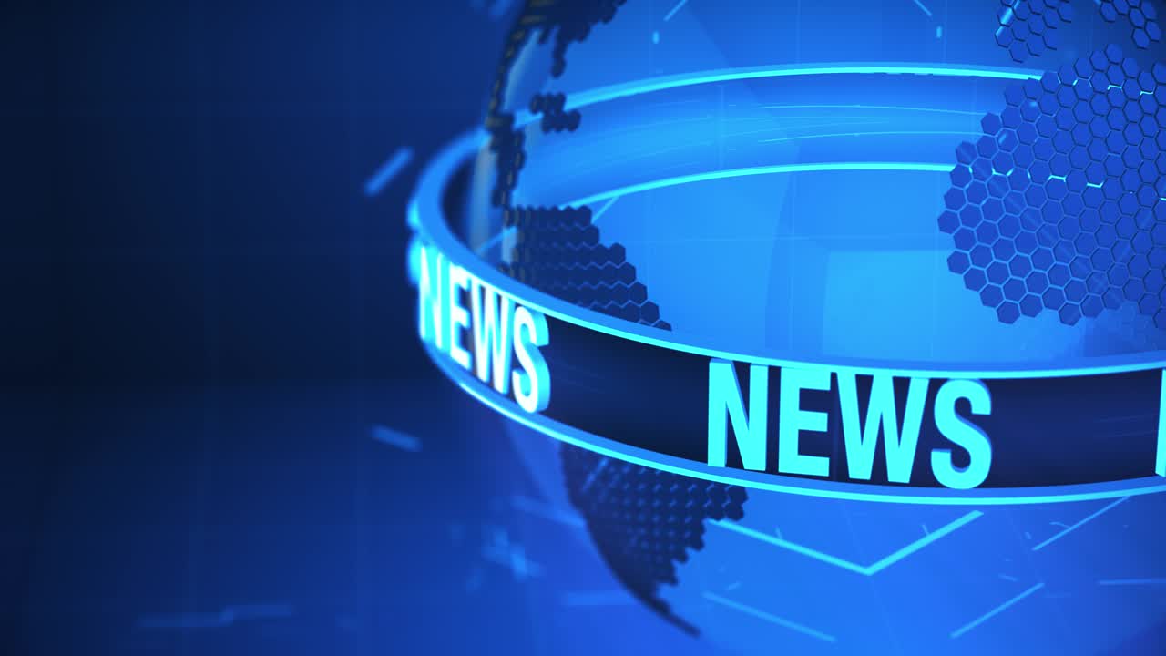 loop de fundo de notícias mundiais 3d