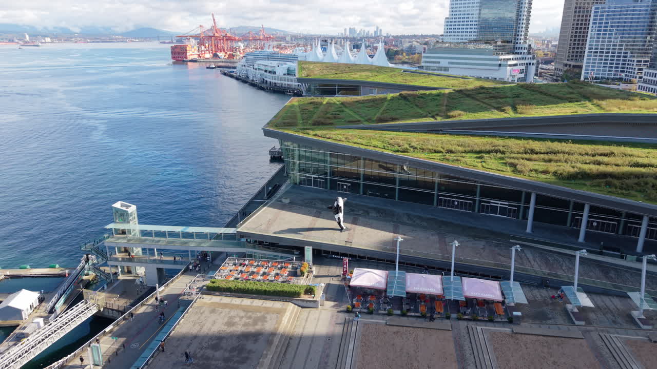 Aerial View of Vancouver Convention Centre and Digital Orca