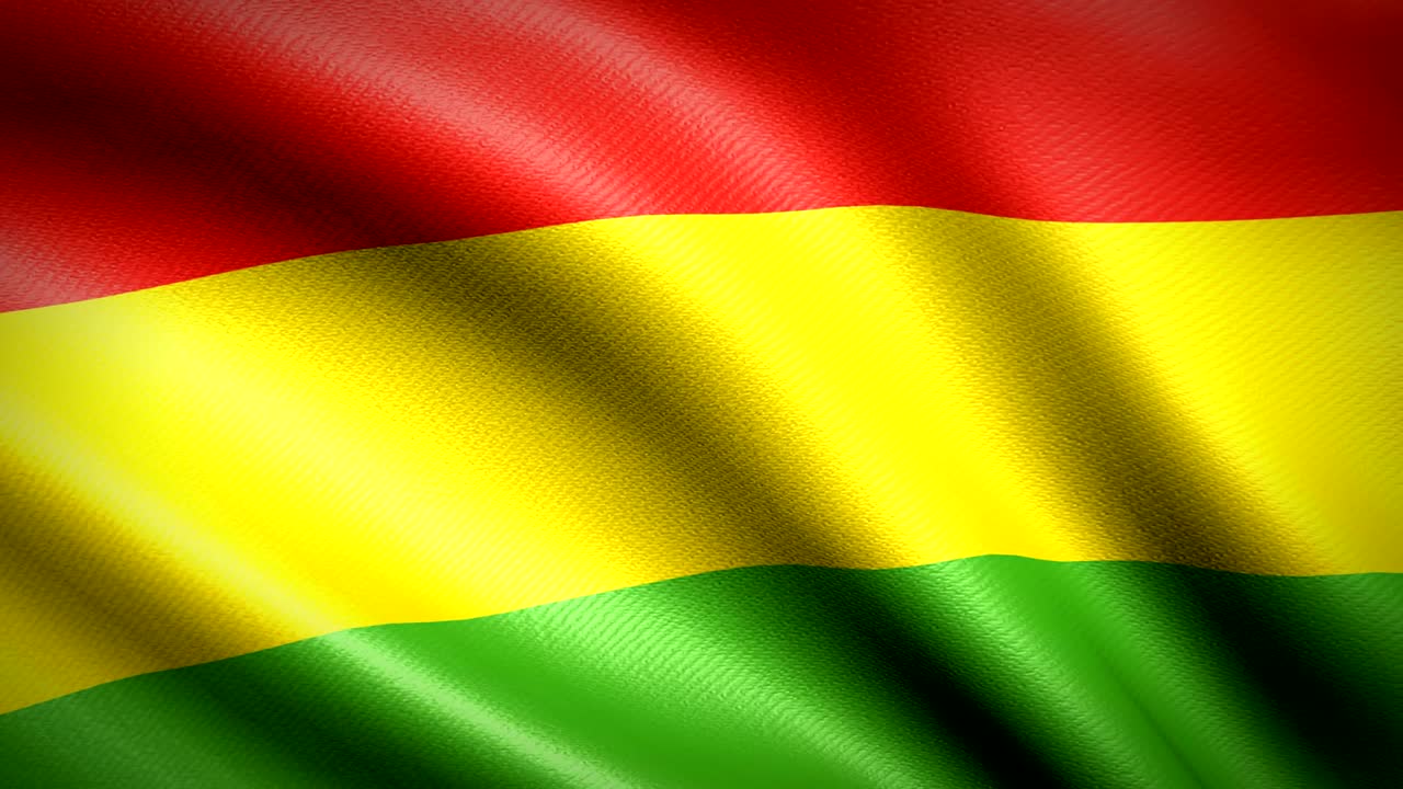 bandera de bolivia. animación de bucle sin costuras. video de alta definición en 4k
