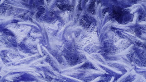 close-up view of purple fluffy fabric