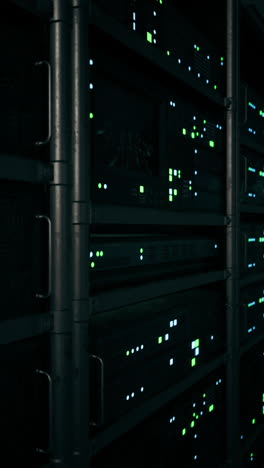 data center illuminated by neon lights creates an atmosphere of innovation