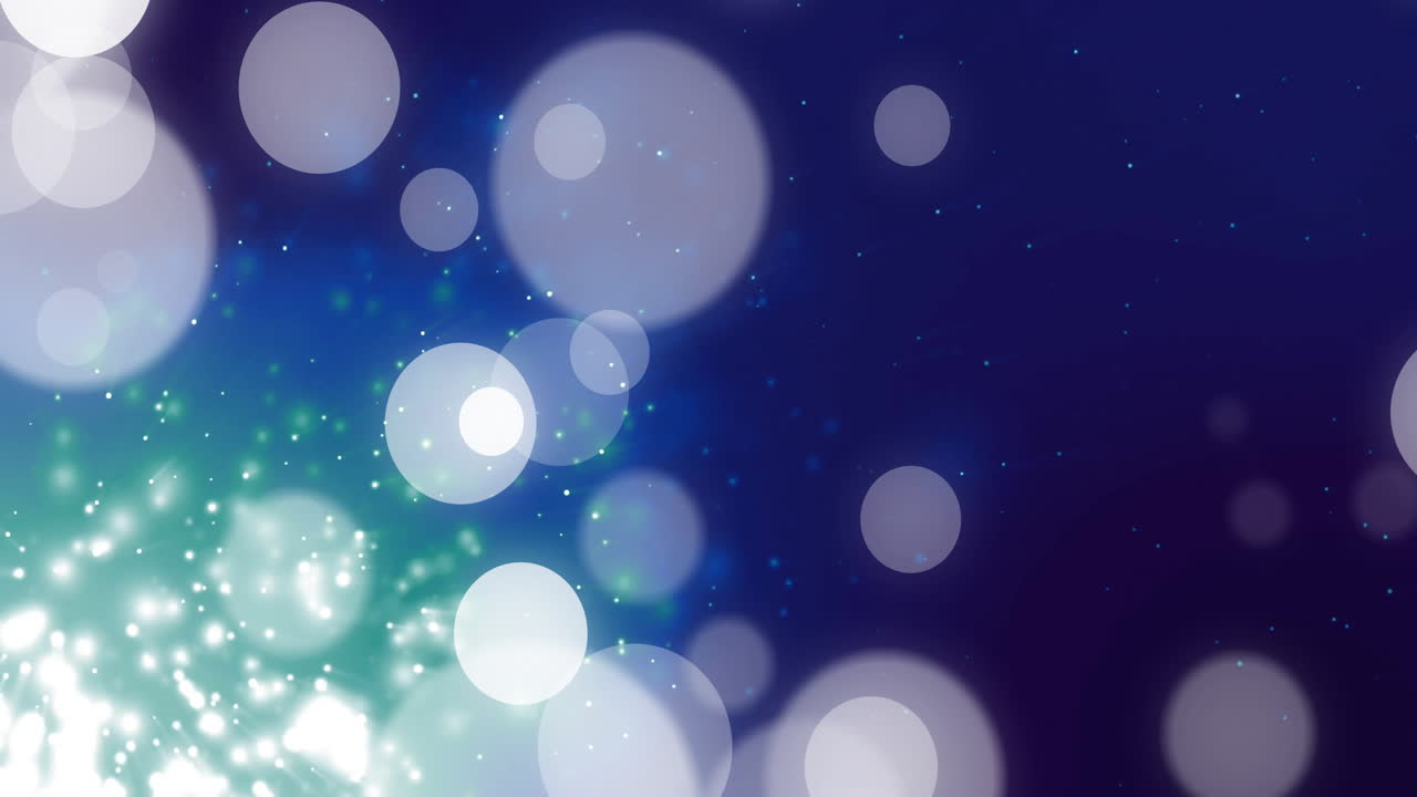 렌즈 플레어와 검은 바탕에 날아다니는 점의 애니메이션