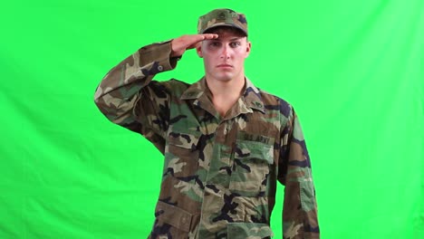 u.s. army serviceman salute