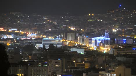 horizonte de atenas à noite