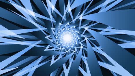 abstract futuristic star shape lines tunnel animation. blue loop background