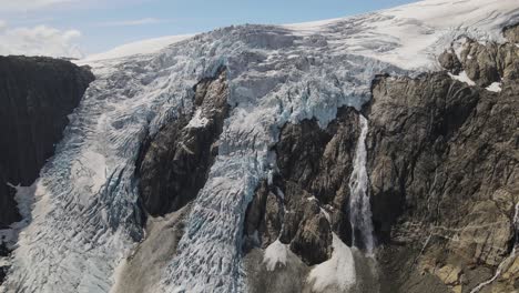 glacier in folgefonna national park in norway