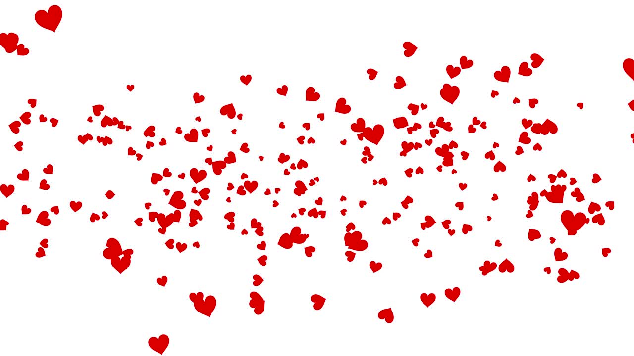 4k animación en forma de corazón rojo moviéndose y girando hacia el centro con fondo rojo oscuro para el día de san valentín. gráfico de movimiento con fondo blanco y suave y limpio. bucle sin costuras.