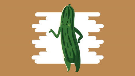 carácter vegetal de pepino fresco