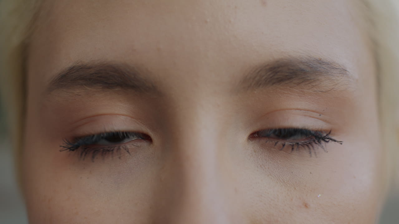 여자의 눈의 클로즈업