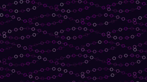 repeat futuristic waves pattern with rainbow rings and glitters on black gradient
