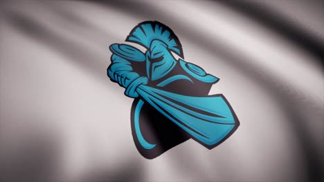 el logotipo espartano en una bandera