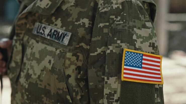 US Army Soldier in Camouflage Uniform