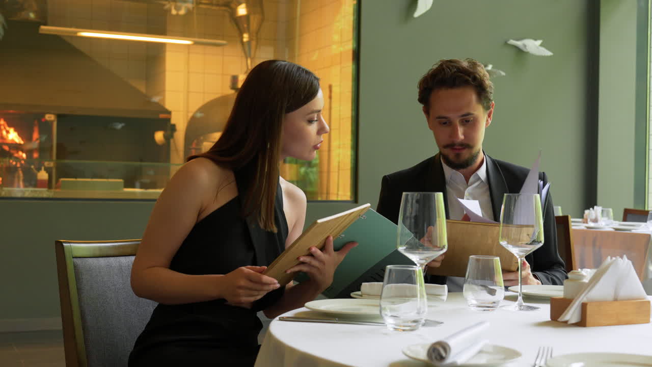 Young couple in a romantic date