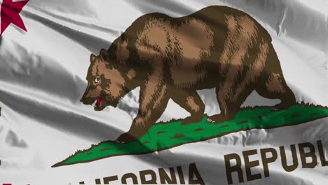 Cerca-De-La-Bandera-Ondeante-De-Los-Estados-Unidos-De-América,-Estado-De-California.