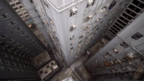 panning up over hong kong rooftops